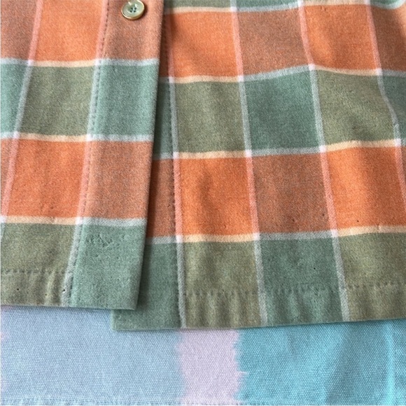 Escada Margaretha Ley Orange & Green Plaid Cashmere Wool Shirt Jacket - Picture 13 of 13